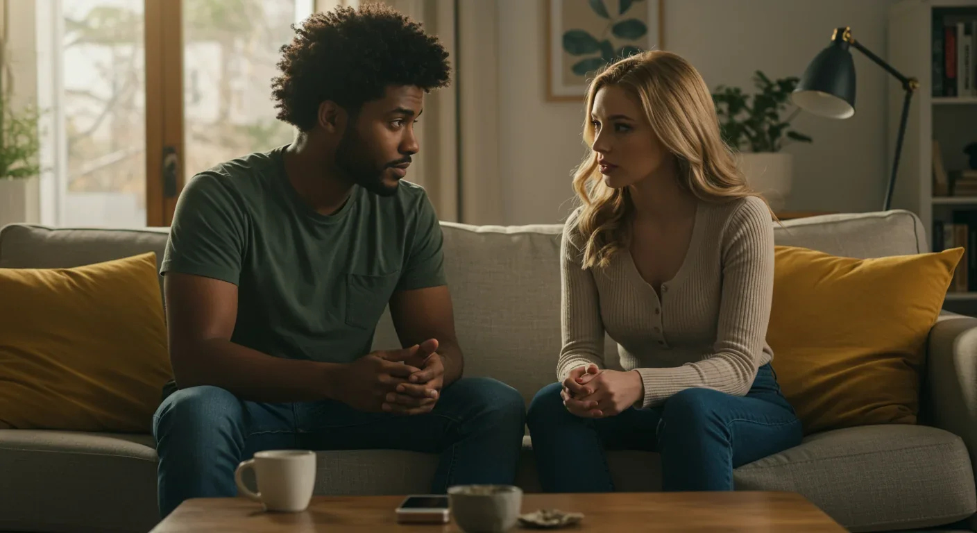 Couple engaged in meaningful conversation about their relationship