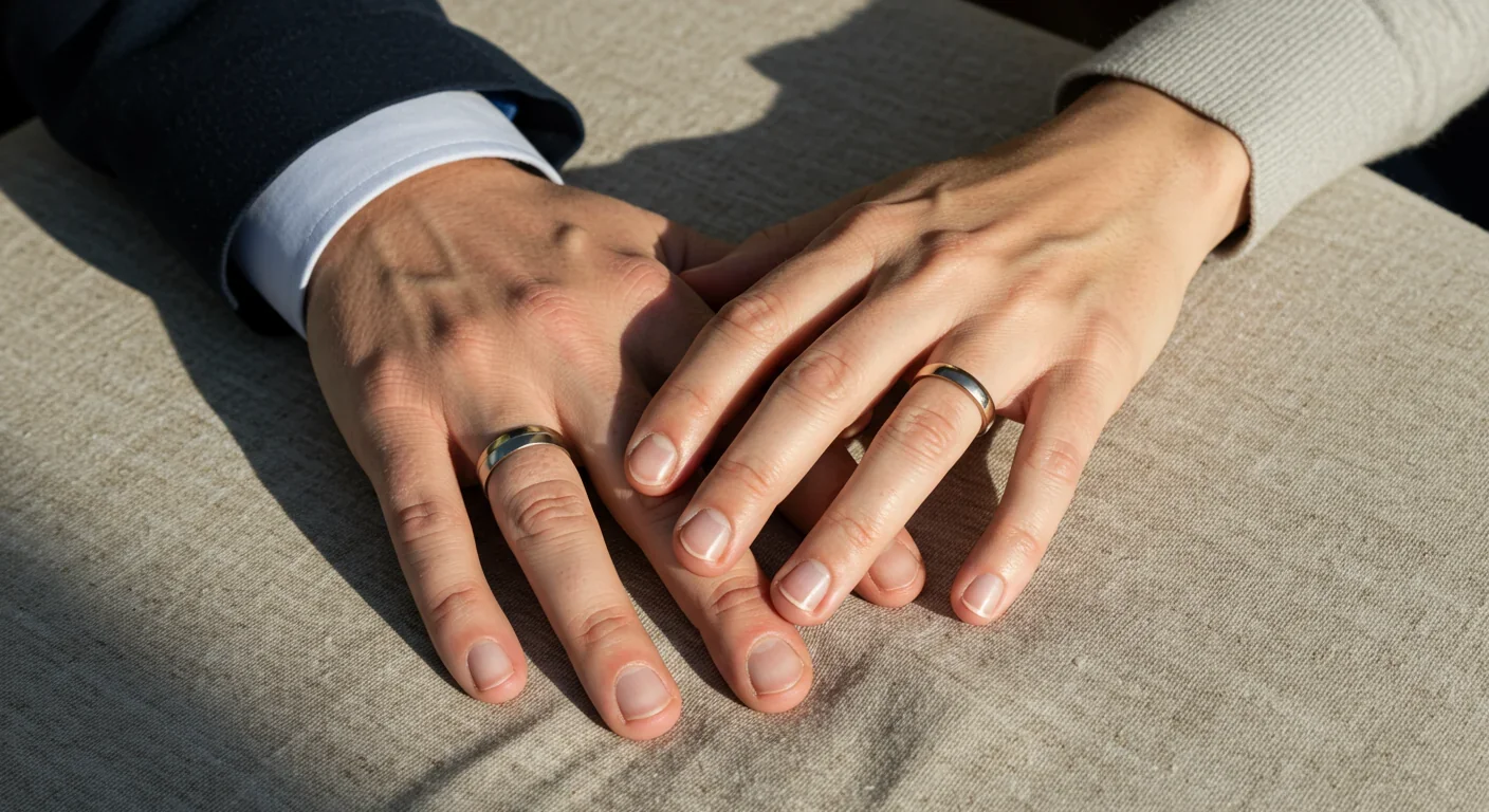 Close-up of couple's hands showing commitment and long-term partnership