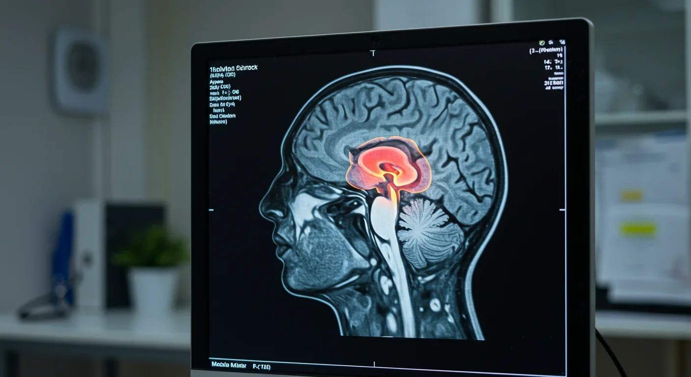 Brain scan showing medial prefrontal cortex activation during ownership processing