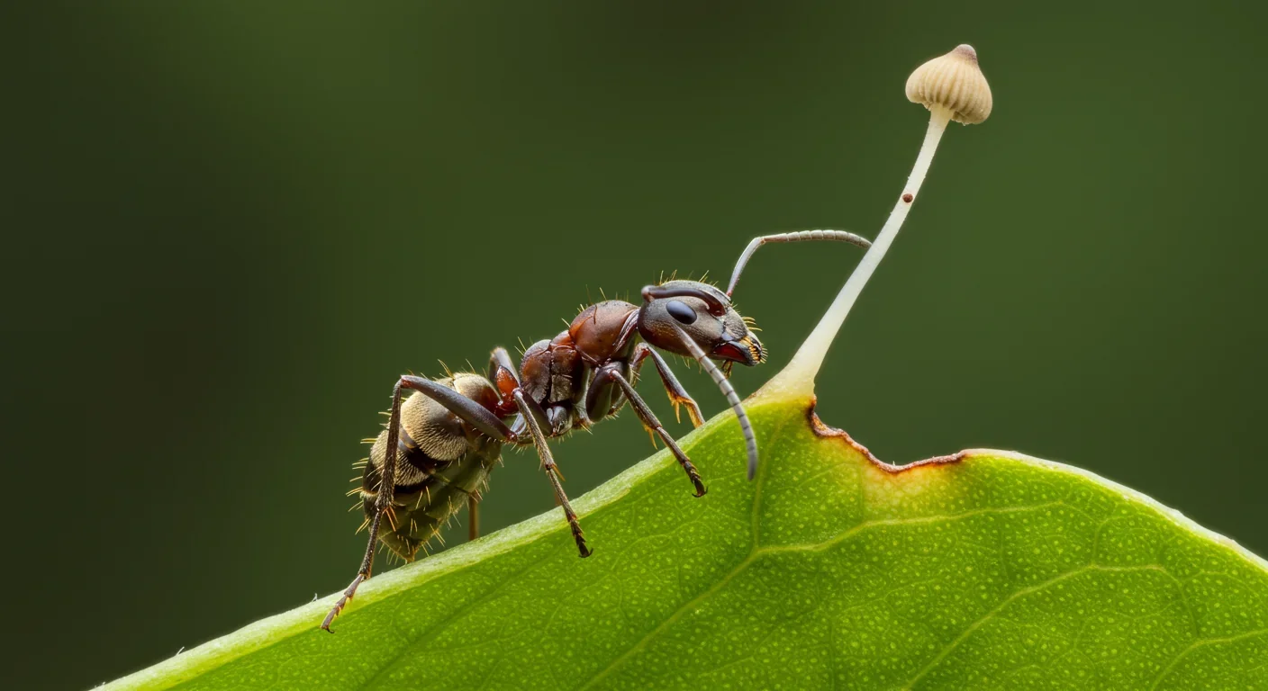 Close-up of tea plant leaf with insect showing plant-herbivore interaction and chemical defense mechanisms
