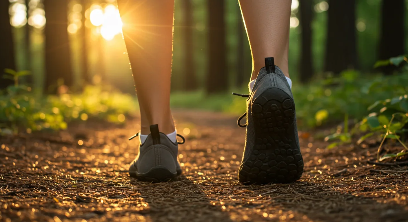 People walking together in park with natural sunlight, demonstrating evolutionary-aligned lifestyle choices