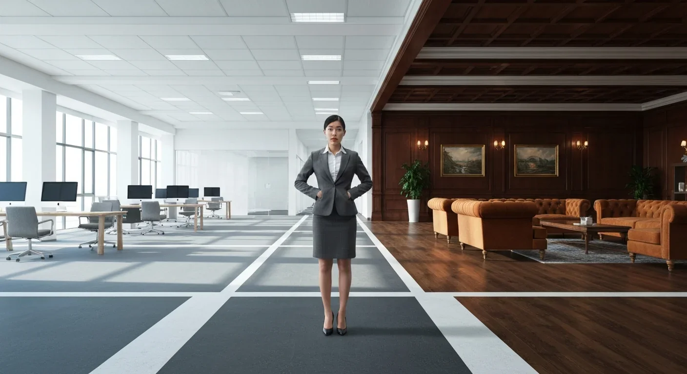 Professional at crossroads between two different career paths