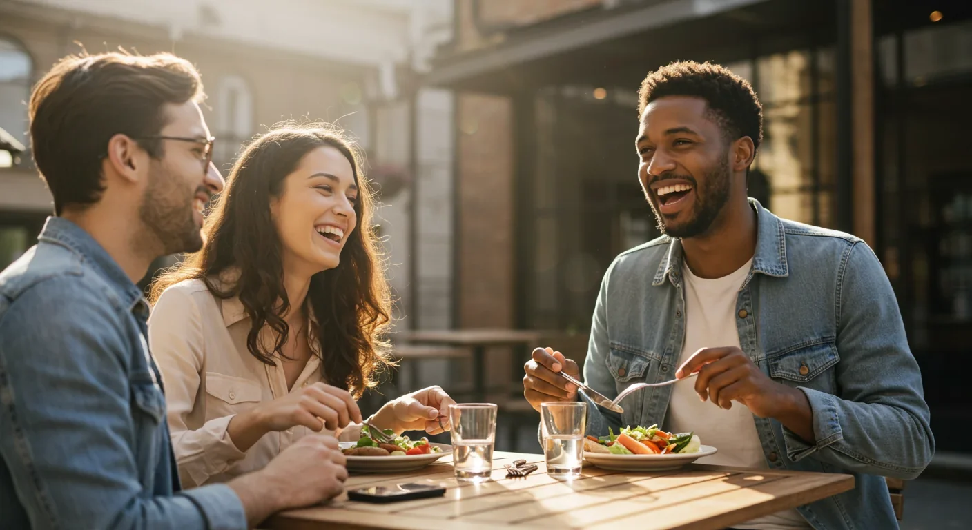 Hands writing in gratitude journal demonstrating daily happiness practice