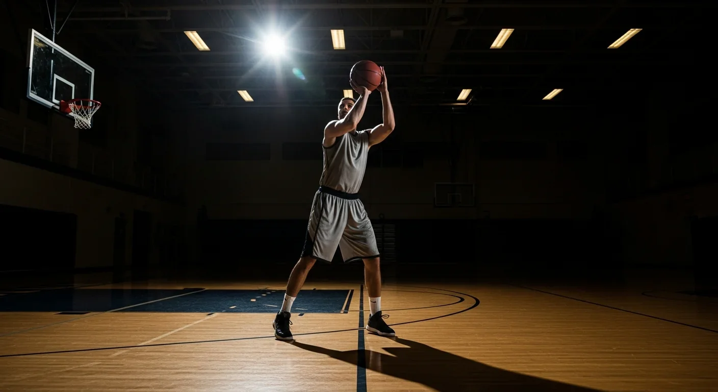 Basketball player shooting a free throw demonstrating the hot hand fallacy
