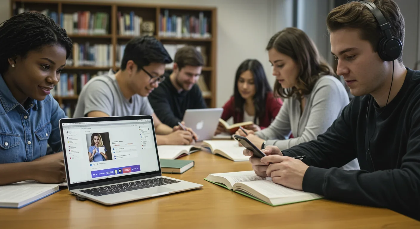 Side-by-side comparison of stressed multitasker versus calm single-tasker at work