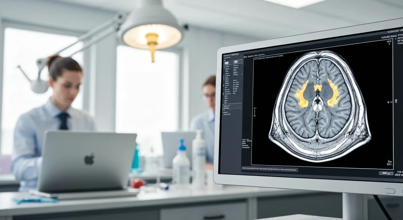 Brain MRI scan highlighting prefrontal cortex region involved in self-control