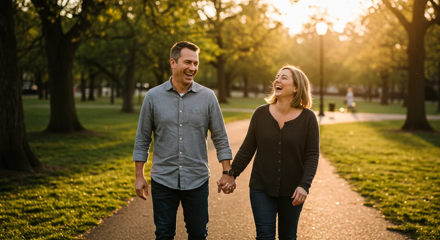 Person viewing idealized relationship content on social media in cafe