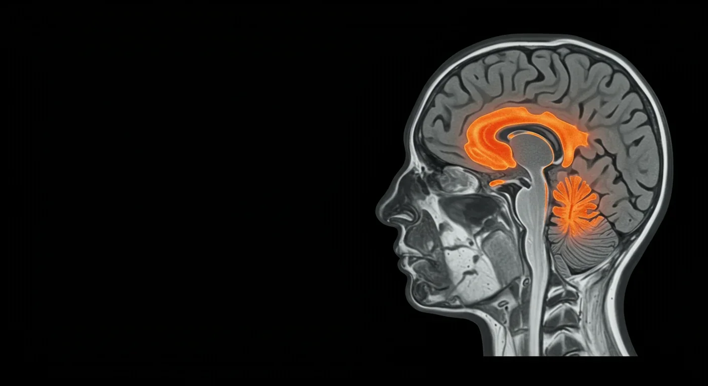 Brain scan highlighting the amygdala, the brain's fear processing center that responds rapidly to evolutionarily prepared threats