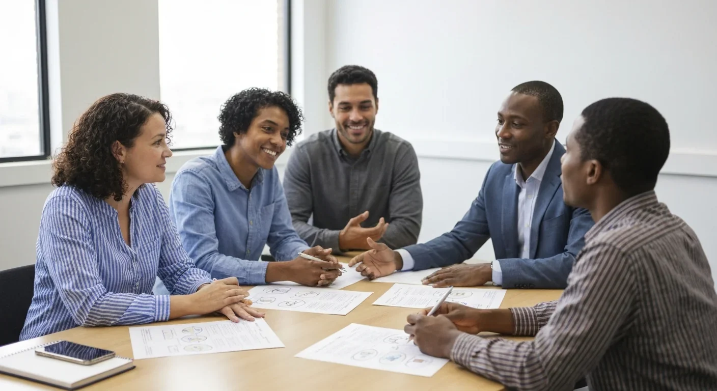 Teachers collaborating on instructional design using cognitive load theory principles